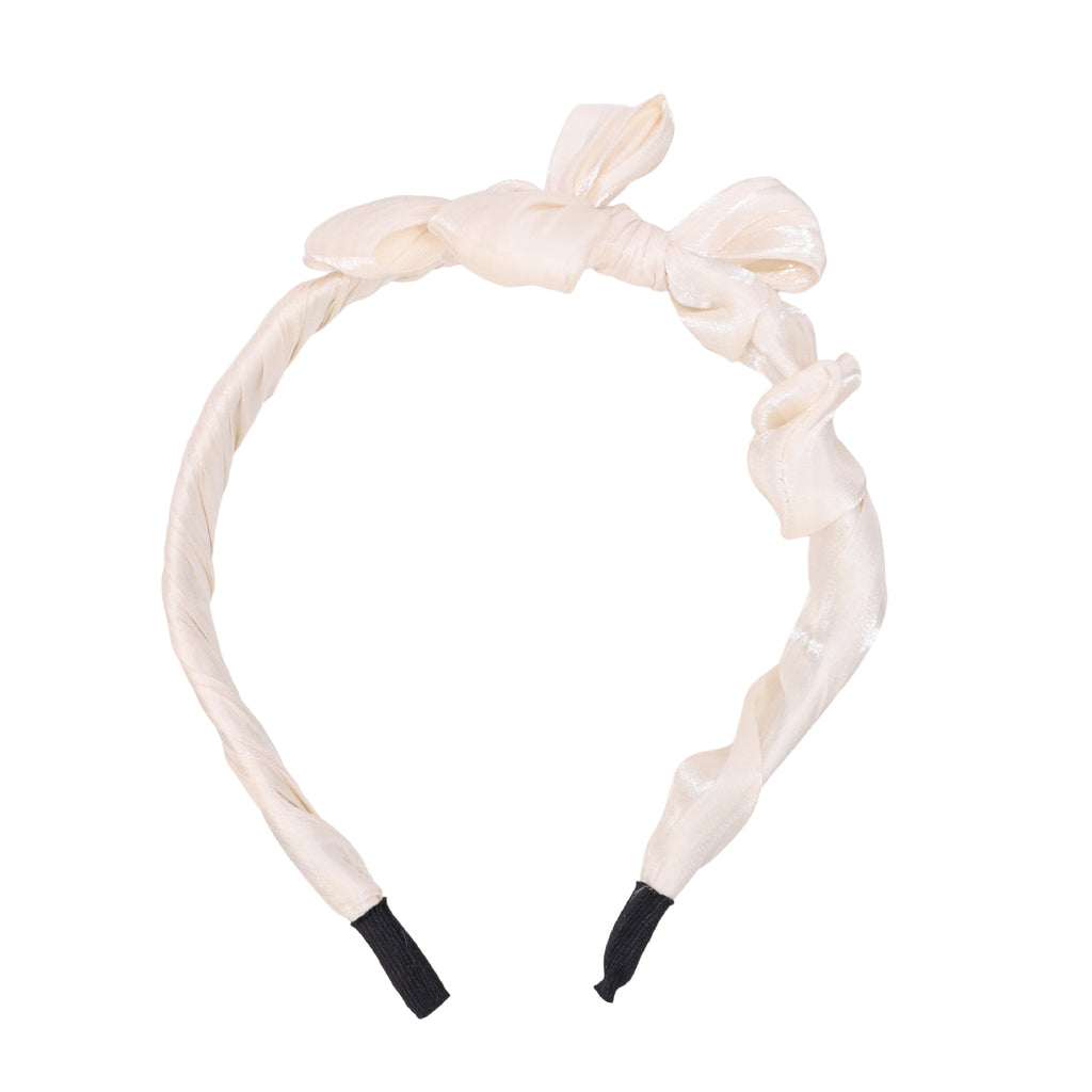 French Pleated Bow Headband