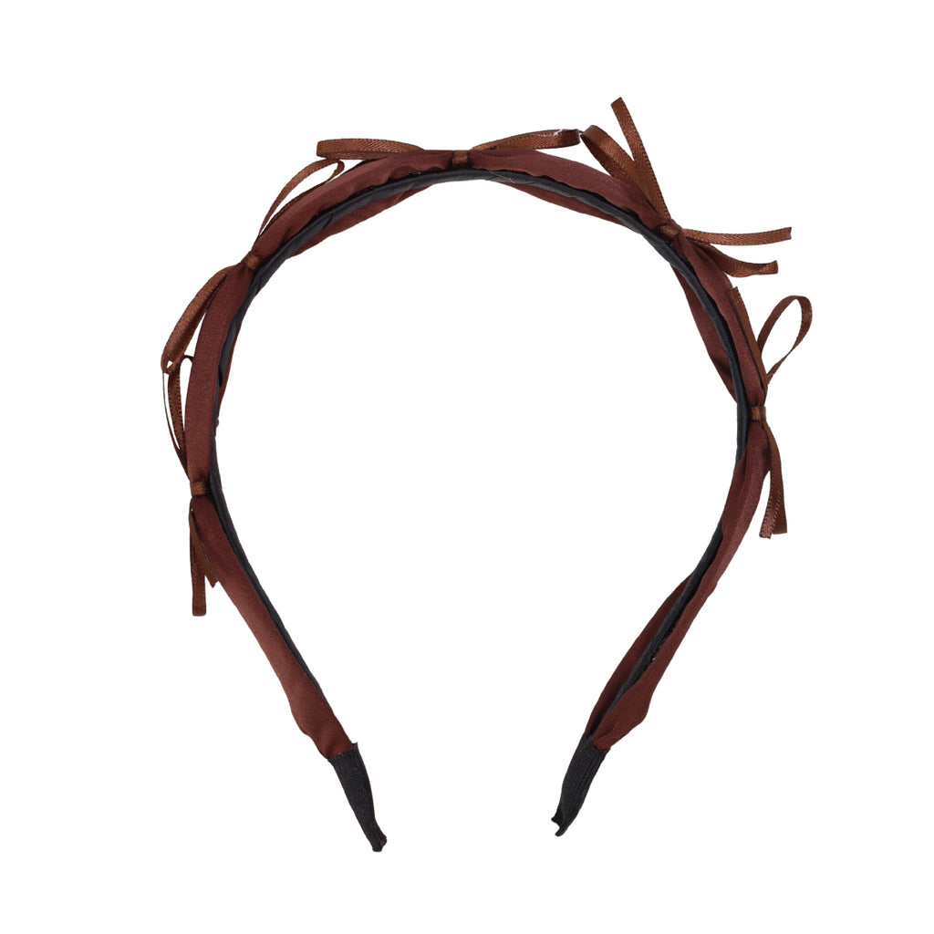 French Bow Headband in Brownie