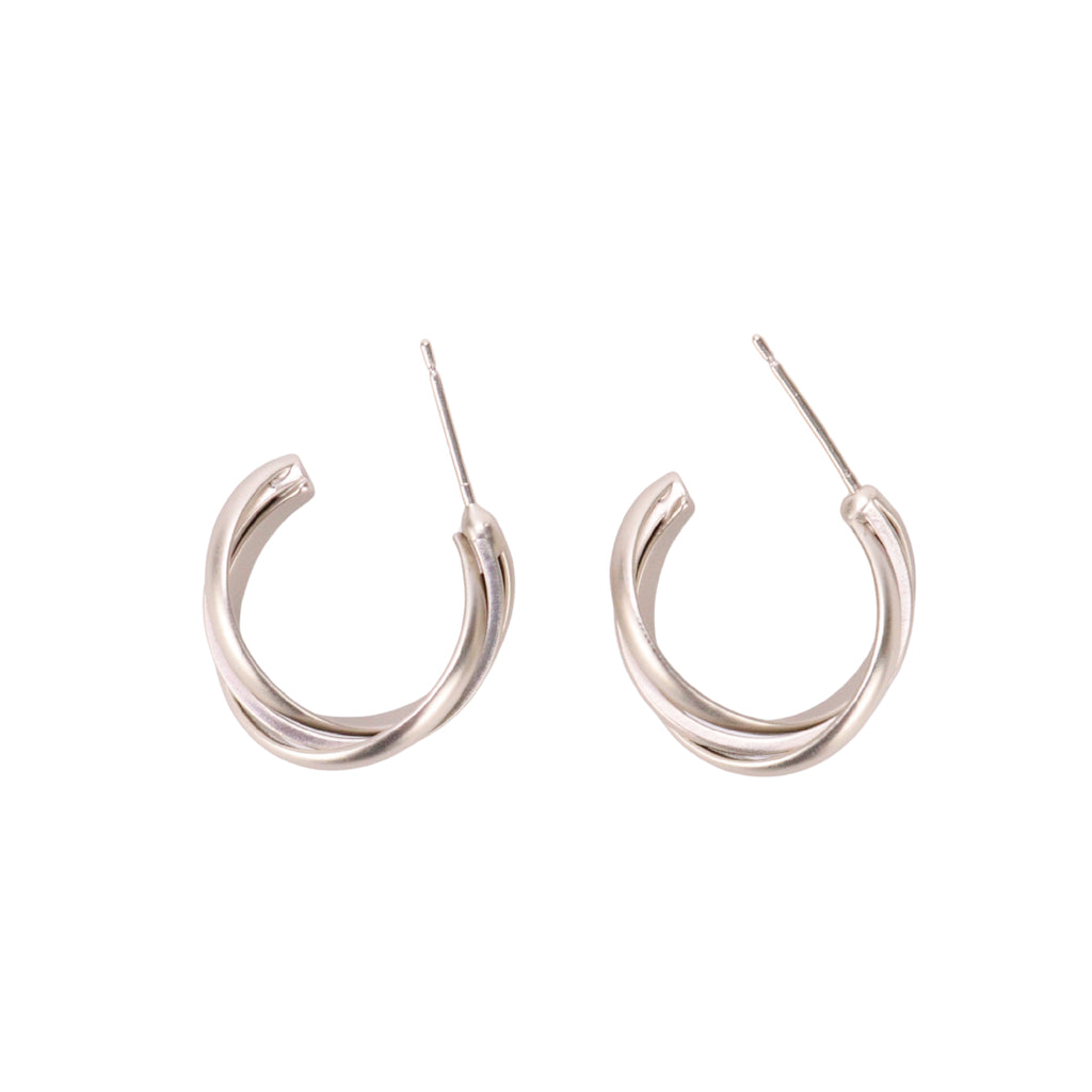 Half Möbius Earring in Gunmetal