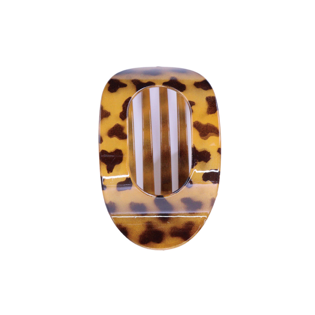 Large Hair Pin in Matte Leopard