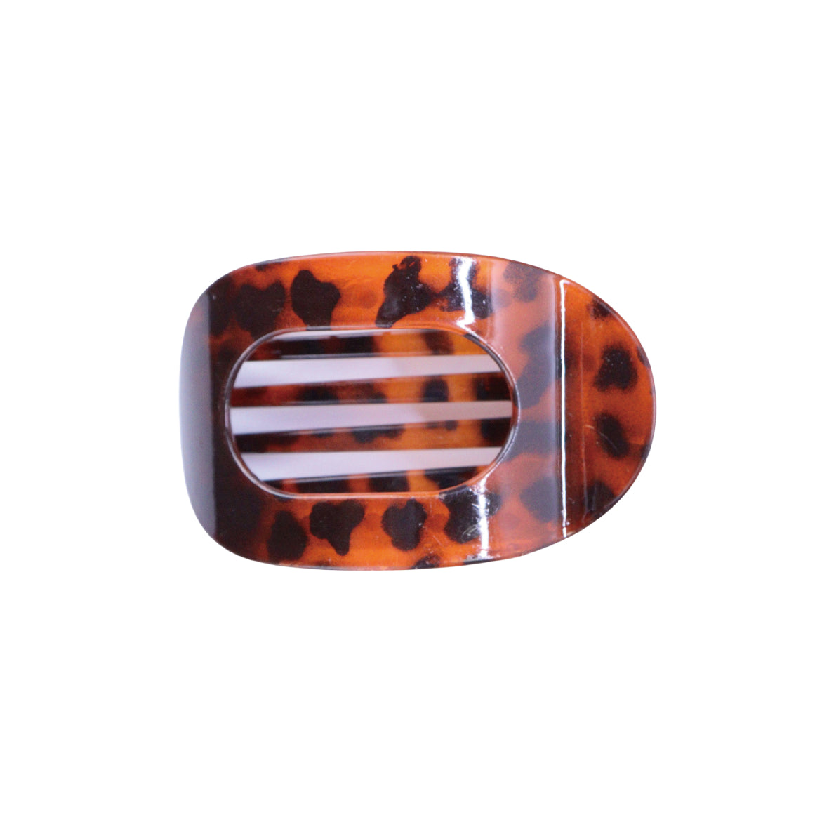 Matte Leopard Hair Pin in Wild Rouge