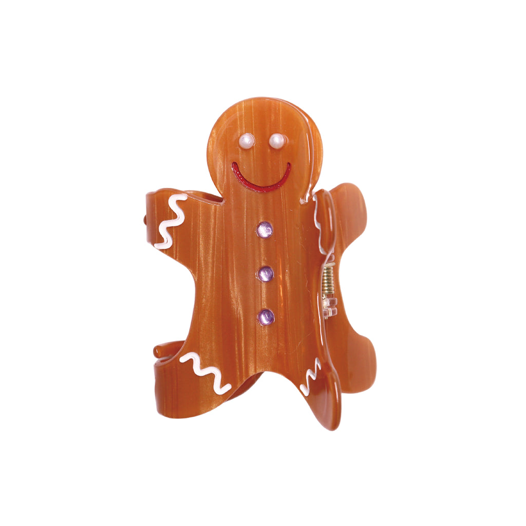 Gingerbread Man · Handcrafted Hair Claw Clips