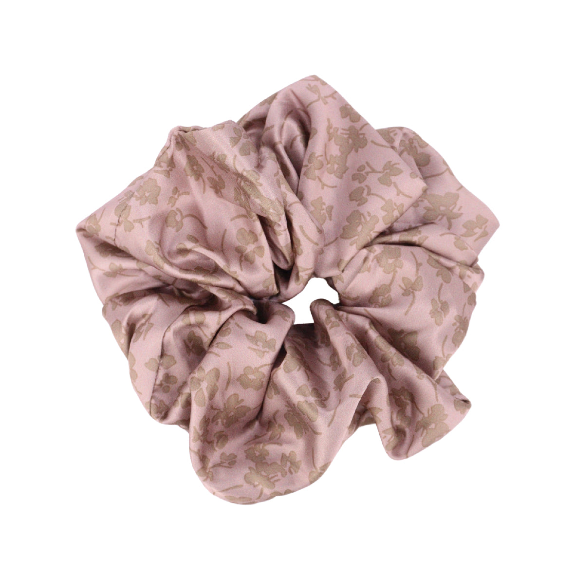Rosé Bloom Silk Scrunchie