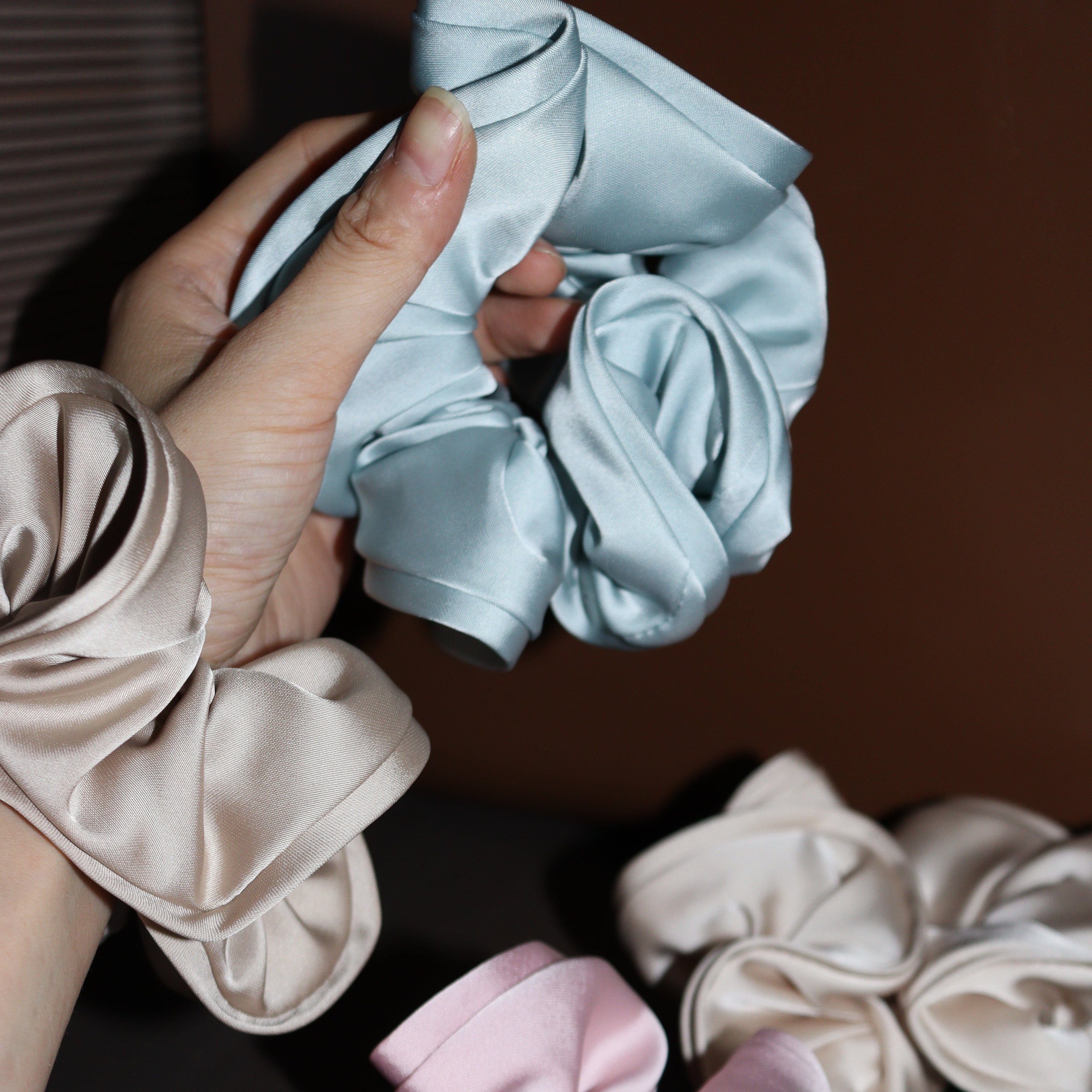 Oversized Scrunchie in Cloud Blue