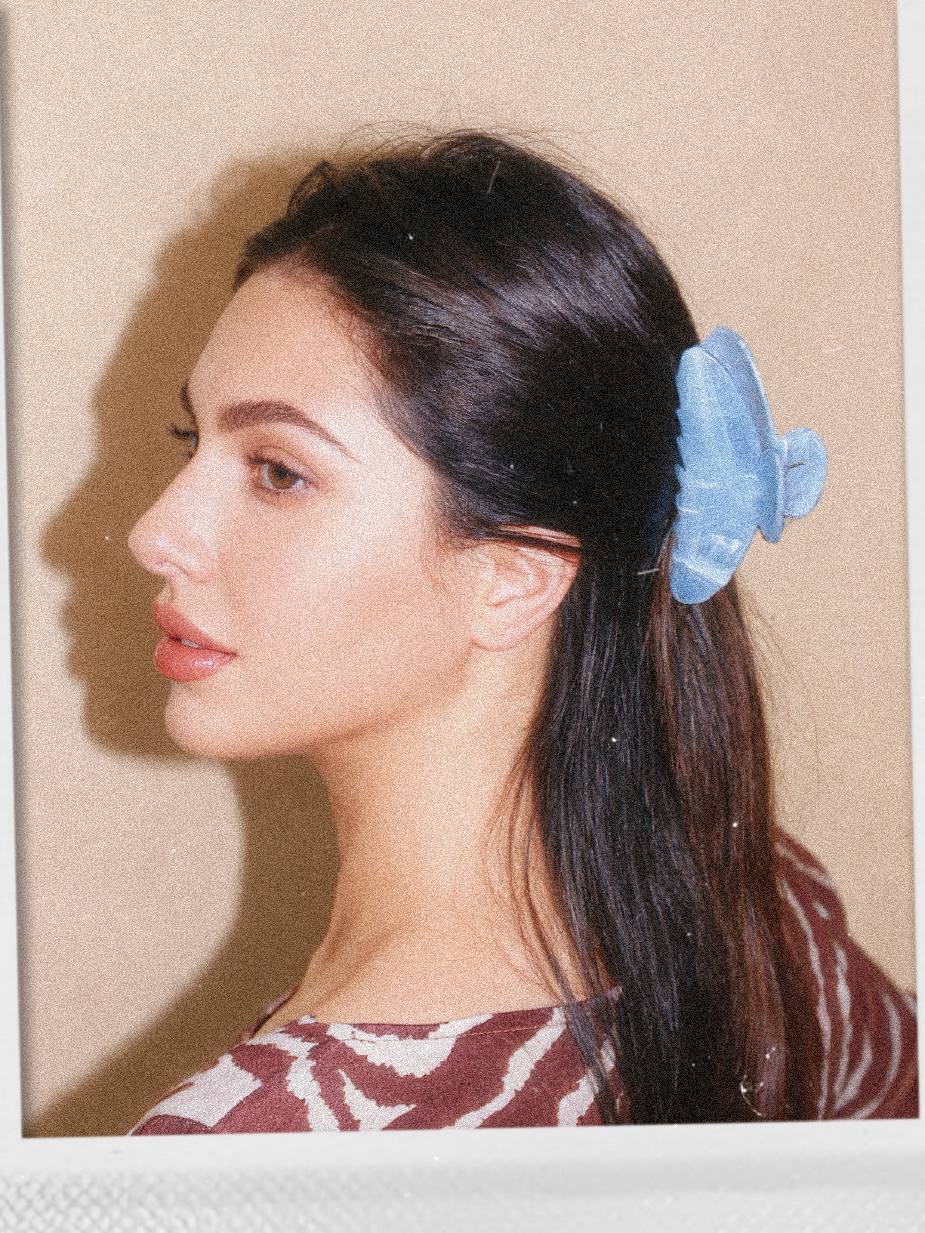 Urban Hair Claw Clip in Blue Marble