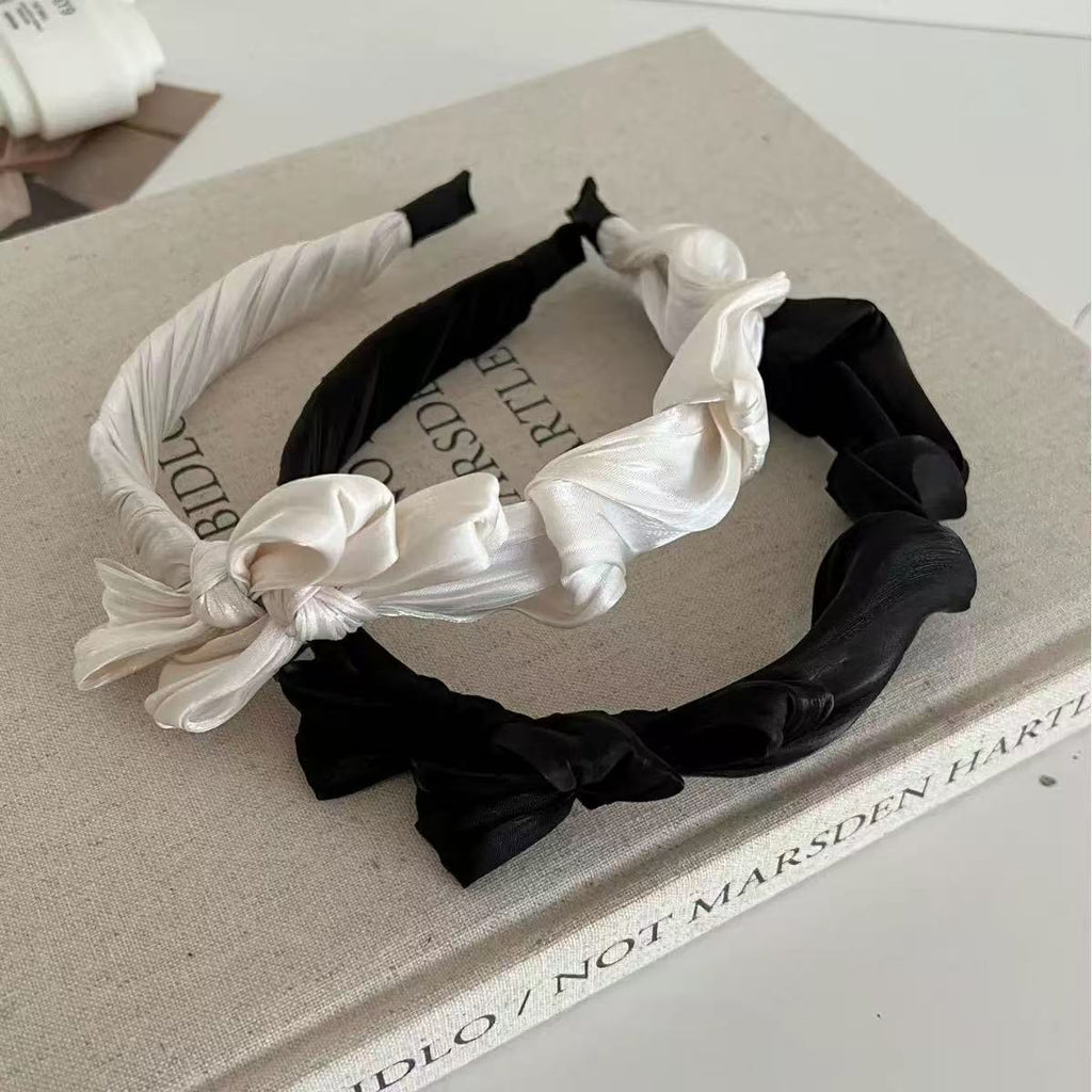 French Pleated Bow Headband