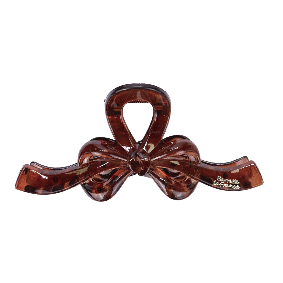 Oversized French Bow Hair Clip in Café Brun